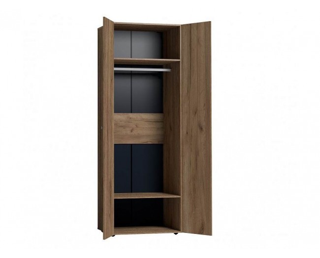 Шкаф для одежды с зеркалами Neo 54, дуб табачный фото