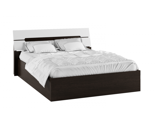 Кровать с настилом ЛДСП Гавана 160х200, белый глянец фото