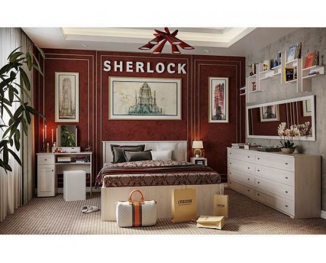 Спальня Sherlock. Комплект 1, ясень светлый фото