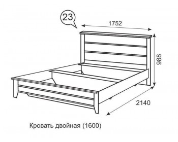 Кровать с ортопедическим основанием Sofia 23 160х200
