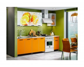 Кухонный гарнитур ЛДСП Рио-1 2000 с фотопечатью Апельсин, манго