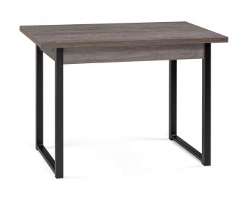 Обеденный стол Форли 110(170)х67х77 рошелье / черный матовый деревянный