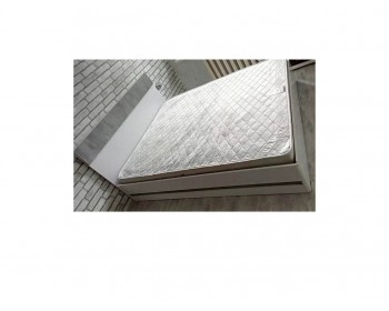 Кровать без основания Инстайл КР-04 160х200, бетон/белый