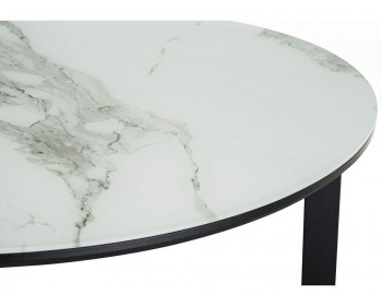 Кухонный стол Роб D-700 мрамор белый стеклянный