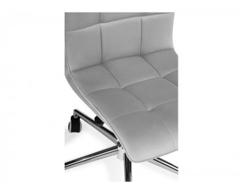 Офисное кресло Квадро светло-серое / хром Стул