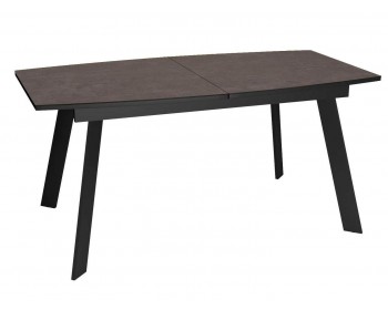 Кухонный стол DikLine XL160 хромикс бронза/черный/опоры черные
