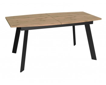 Кухонный стол DikLine XL160 Дуб галифакс натуральный /опоры черные