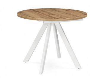 Обеденный стол Трейси 90(120)х90х76 дуб вотан / белый деревянный