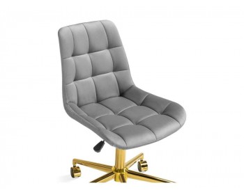 Офисное кресло Честер темно-серый / золото Стул