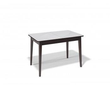 Обеденный стол KENNER 1100М венге/стекло белое сатин