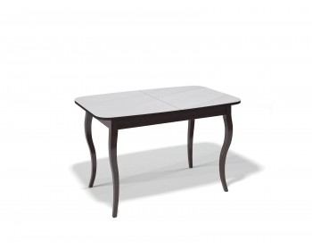Обеденный стол KENNER 1200С венге/стекло белое сатин