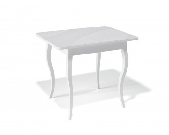Обеденный стол KENNER 900 С белый/стекло белое сатин