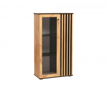Распашной шкаф комбинированный Либерти 51.03 (опора h20) Дуб вотан/Черный