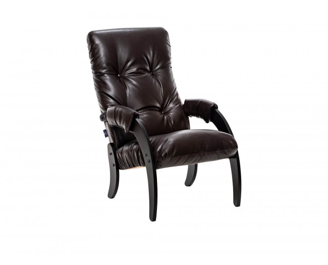 Кресло для отдыха Модель 61 Венге текстура, к/з Varana DK-BROWN фото