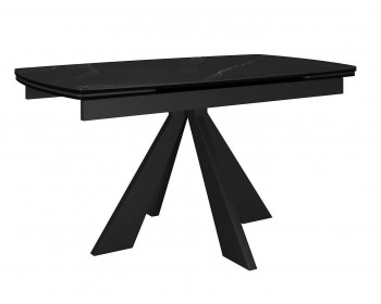 Кухонный стол DikLine SKU120 Керамика Черный мрамор/подье черное/опор