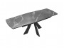 Стол DikLine SKU120 Керамика Серый мрамор/подье черное/опоры фото
