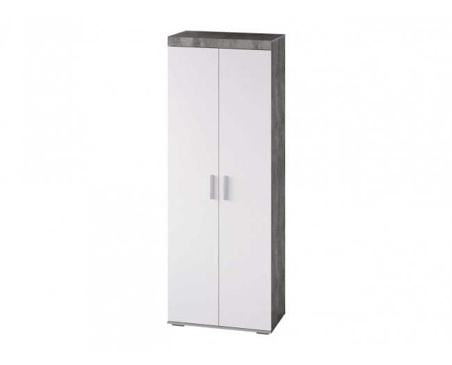 Шкаф для одежды Инстайл ШК-29, бетон/белый фото