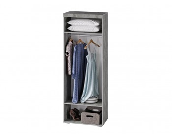 Шкаф для одежды Инстайл ШК-29, бетон/белый