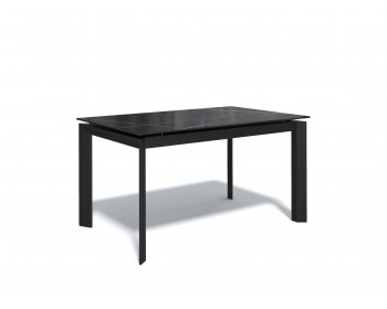 Обеденный стол Cтол KENNER DT1400 черный/стекло камень черный сатин