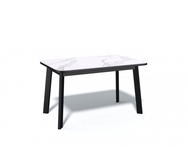 Стол KENNER AA1200 черный/керамика мрамор белый фото
