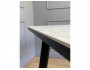 Стол KENNER AA1200 черный/керамика мрамор белый фото