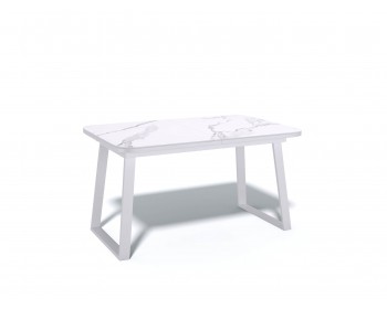 Обеденный стол KENNER AZ1200 белый/керамика мрамор белый