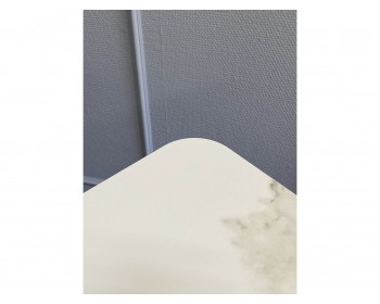Обеденный стол KENNER AZ1200 черный/керамика мрамор белый