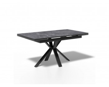 Обеденный стол KENNER ME1600 черный/керамика мрамор черный
