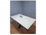 Стол KENNER ME1600 черный/керамика мрамор белый фото