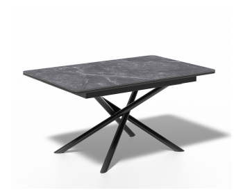 Обеденный стол KENNER DK1200 черный/керамика мрамор черный