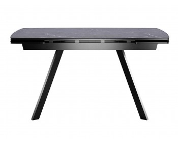 Обеденный стол DikLine UK120 Керамика Серый мрамор/подье черное/опоры