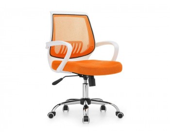 Офисное кресло Ergoplus белое / оранжевое Компьютерное