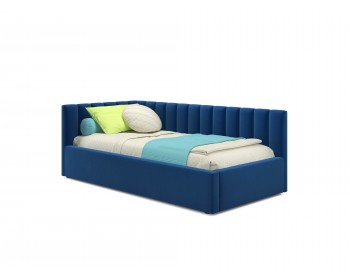 Мягкая кровать Milena 900 синяя с подъемным механизмом