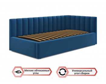 Кровать Мягкая Milena 900 синяя с подъемным механизмом