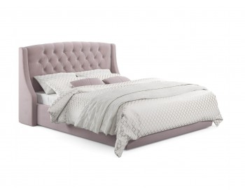 Мягкая кровать "Stefani" 1400 лиловая с подъемным механизмом
