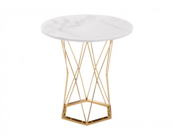 Кухонный стол Melan white / gold деревянный