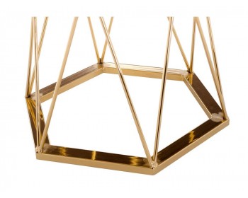 Обеденный стол Melan white / gold деревянный