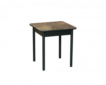 Обеденный стол квадратный Аппетит 55.01 Мрамор черный / Металл черный
