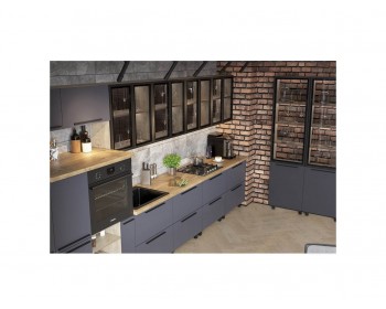 Кухня модульная Этна. Комплект 4.2 м, софт графит