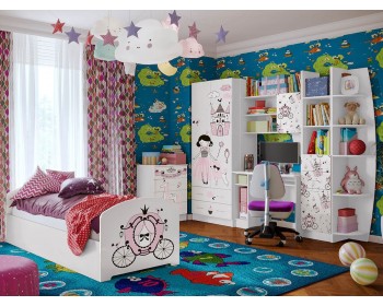 Гарнитур для детской комнаты Модульная Юниор-2 Принцесса