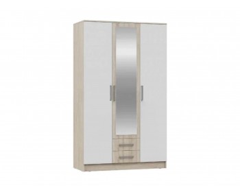 Распашной шкаф С/Г Мартина для одежды 3-дверный (Белый, венге) (Дуб Сонома