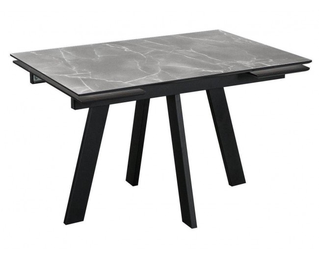 Стол обеденный WINGS Фаерстоун (серый)/Черный, Черный фото