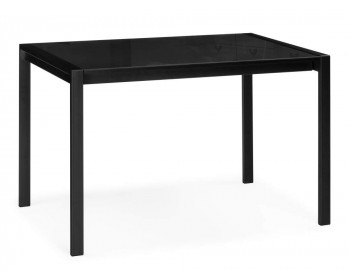 Обеденный стол Линдисфарн 120(170)х80х75 черный стеклянный