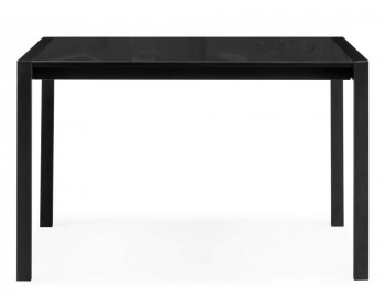 Обеденный стол Линдисфарн 120(170)х80х75 черный стеклянный
