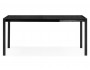 Линдисфарн 120(170)х80х75 черный Стол стеклянный фото