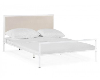 Кровать Азет 1 160х200 белый / light beige