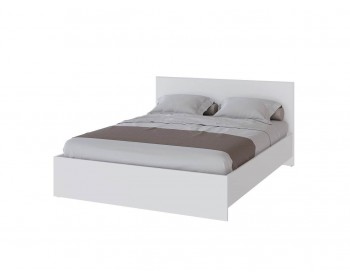 Кровать 160x200 с настилом из ДСП Плейона, белый