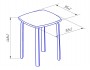 Табурет Эра Белый/Водный лак недорого