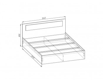 Кровать с проложками 160х200 Соня, Белый