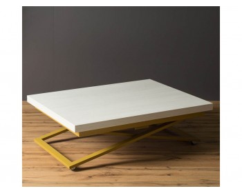 Журнальный столик -трансформер Левмар Compact D36/S90 (дуб анкор светлый/золот